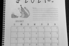 Cat-journal-calendar-page